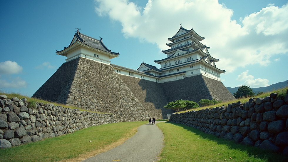 Eye-level view of Shuri Castle, a UNESCO World Heritage Site in Okinawa