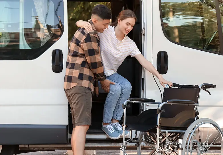 assistance with travel in modified van