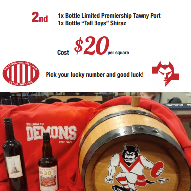 Purchase a ticket and nab a piece of Willunga FC history!