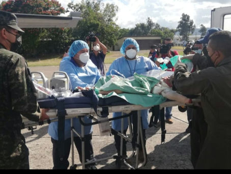 Fuerzas Armadas Trasladan via aérea a dos menores de edad afectados por quemaduras