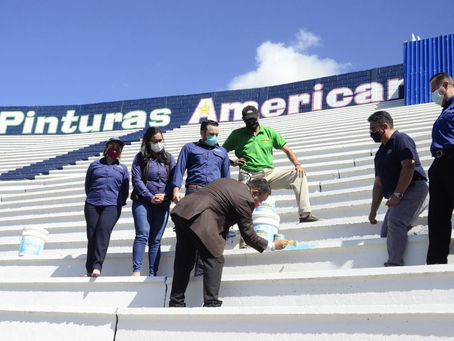 INICIA PINTADO DEL ESTADIO NACIONAL DE TEGUCIGALPA