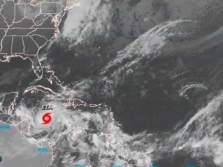 HURACÁN ETA SE DEGRADA A CATEGORÍA 2 EN SU PASO POR NICARAGUA