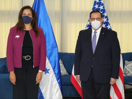 Canciller de Honduras y subsecretaria estadounidense Uzra Zeya repasan prioridades para ambos países