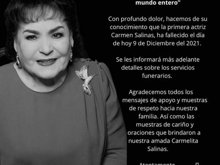Murió la primera actriz mexicana Carmen Salinas