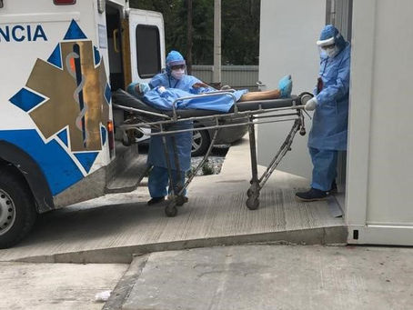 Hospital móvil de San Pedro Sula comienza a funcionar atendiendo a 22 pacientes de covid-19