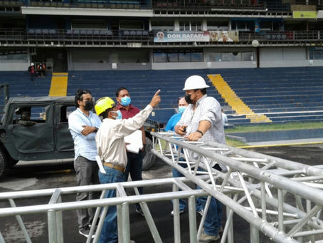 Empieza construcción de escenario para traspaso de mando de la presidenta Xiomara Castro