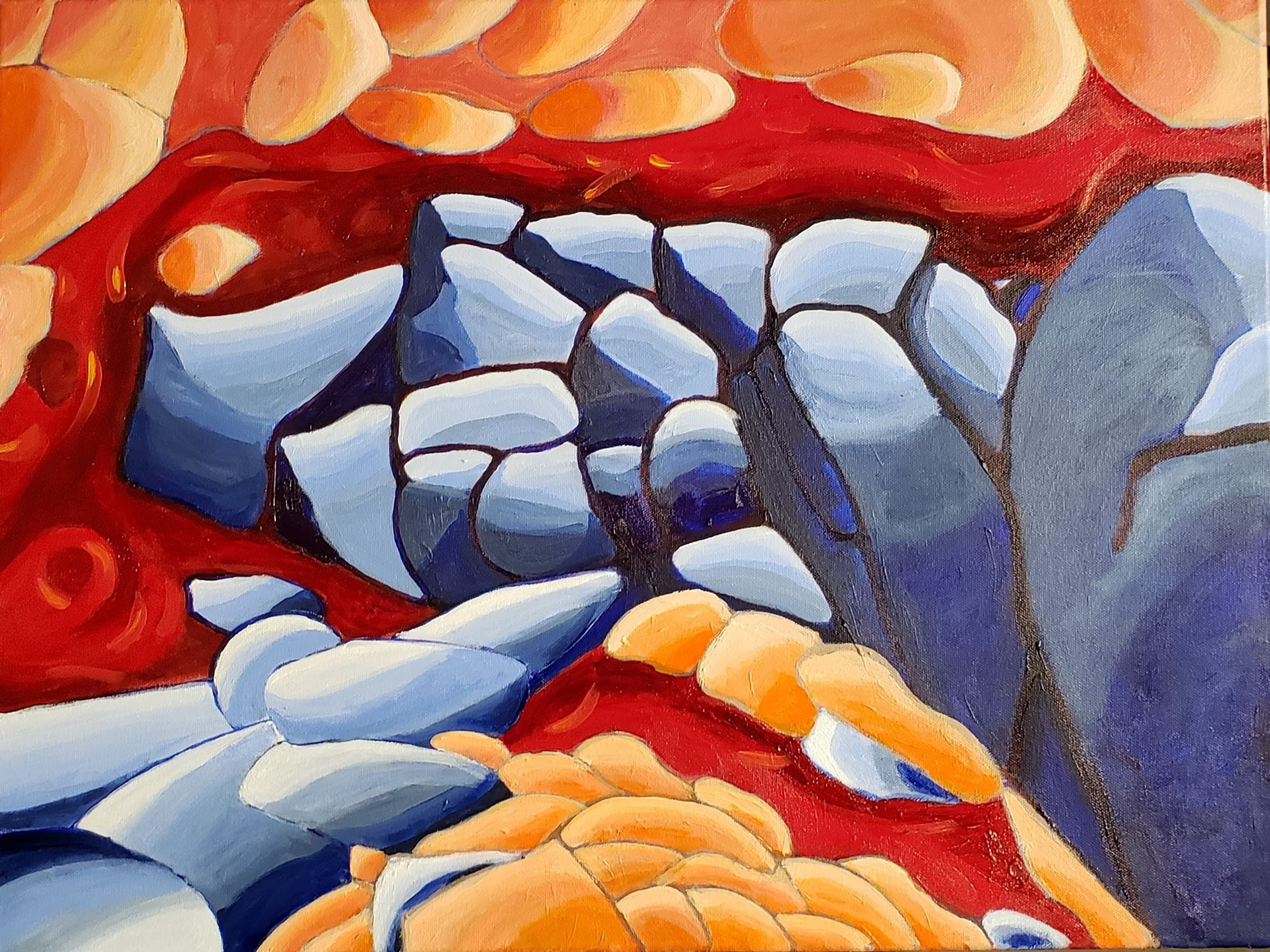 Stones in Red and Blue