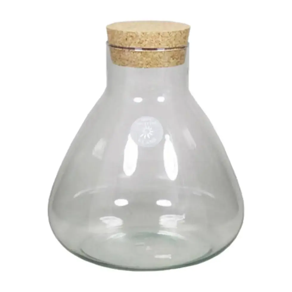 Terrarium jar 'Pyramide' with cork plug