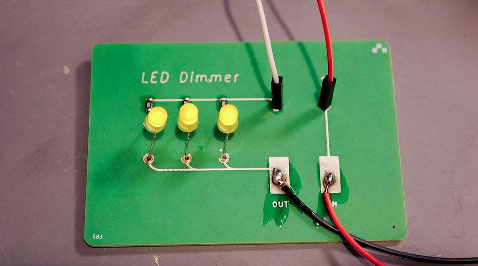 The LED circuit board, soldered