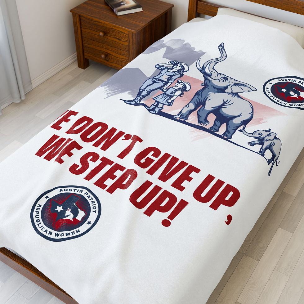 Thumbnail: Velveteen Plush Blanket — "We Don't Give Up, We Step Up!"