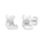 .925 Sterling Silver Round Cut Diamond Fashion Earrings 