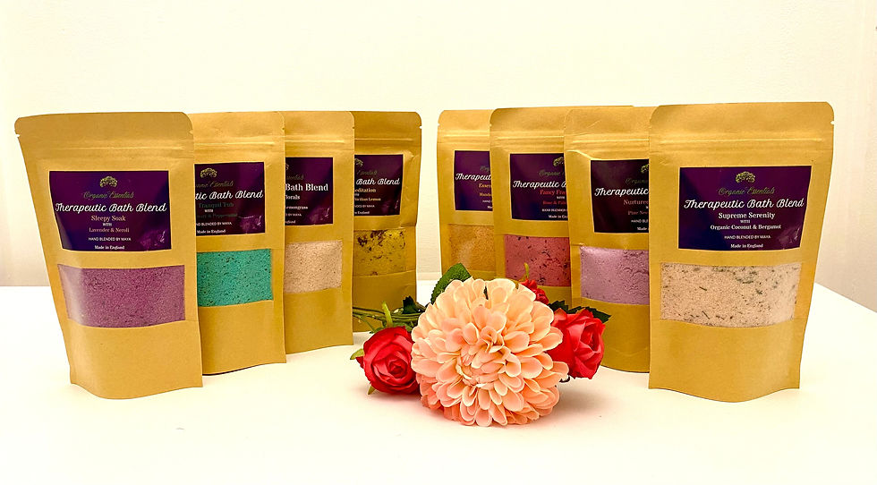 Eight 250g Luxury Natural Bath Blends in Eco-Pouch