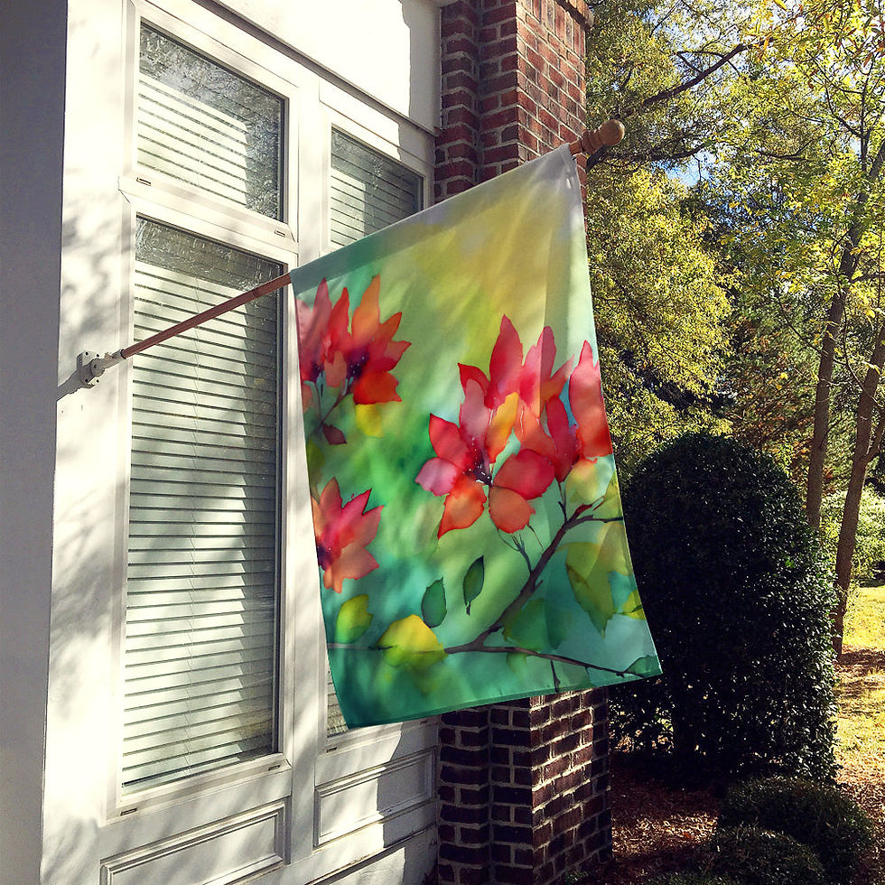 Miniatura: Missouri Hawthorns in Watercolor House Flag