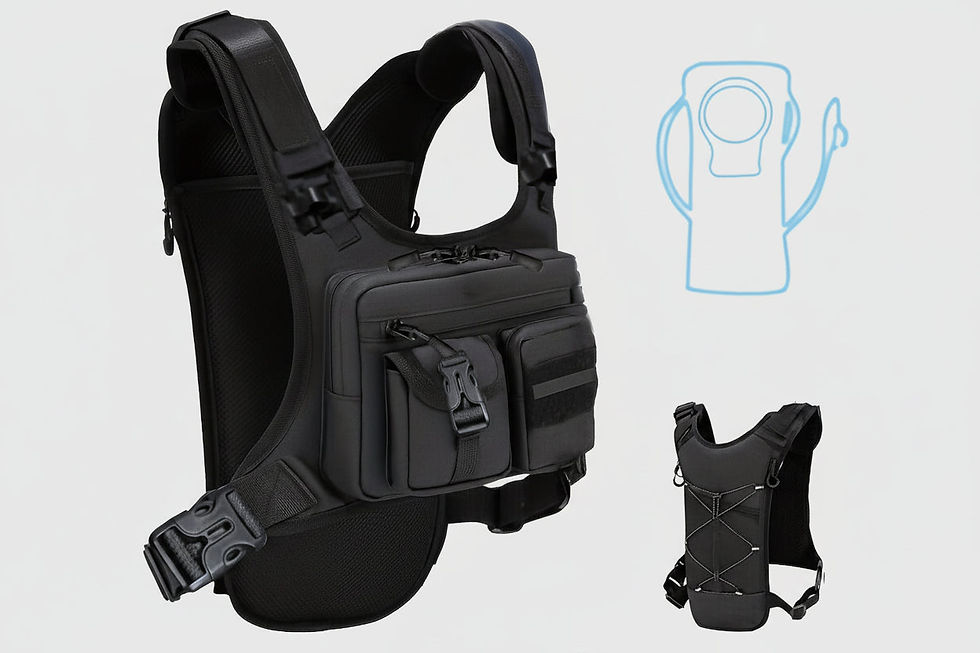 NNETM Hydration Backpack MOLLE Hiking Running Cycling Chest Pack