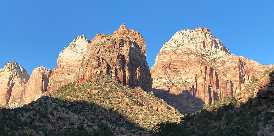 Explore Zion National Park Utah beautiful mountains with blue sky