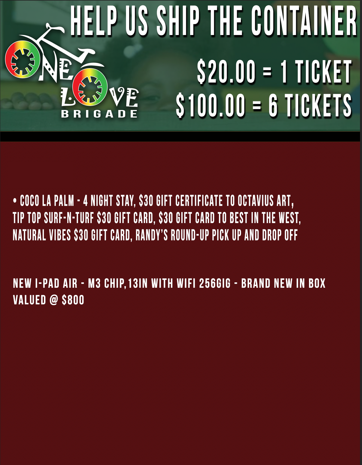 2026 Help us Build The School / Vacation Getaway