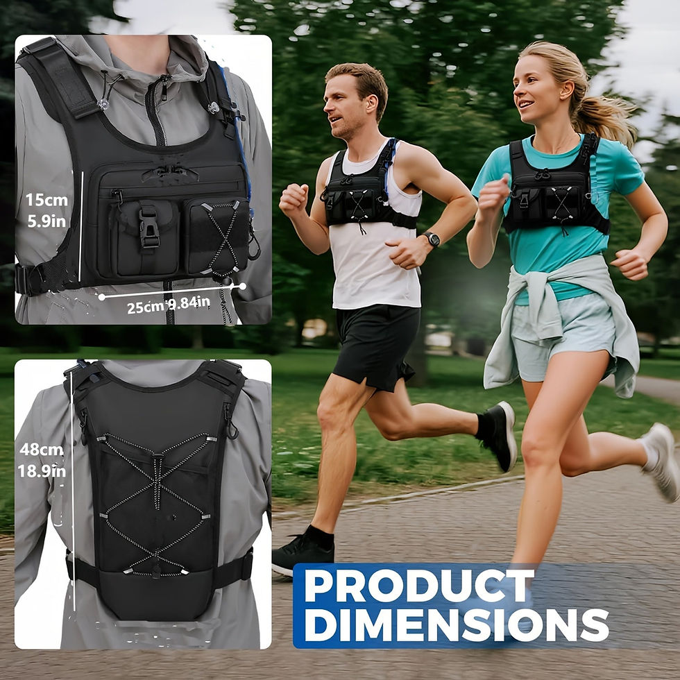 Thumbnail: NNETM Hydration Backpack MOLLE Hiking Running Cycling Chest Pack