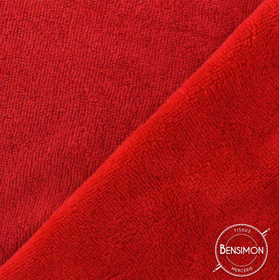 tissu éponge bambou coton oekotex rouge