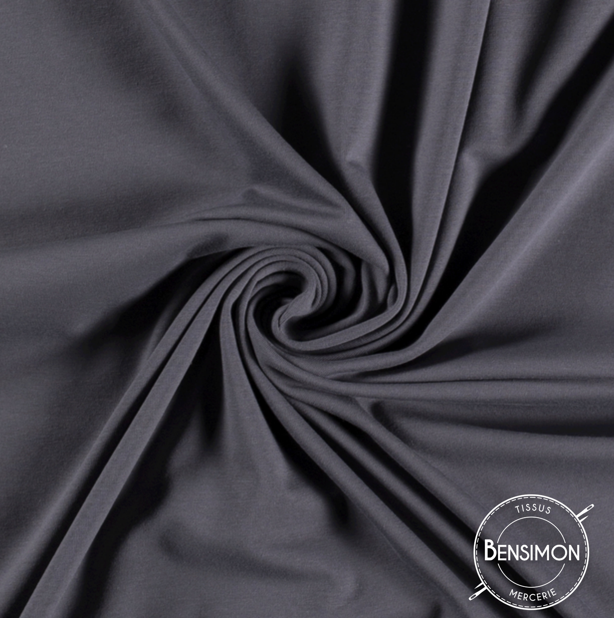 Tissu type Lycra - Gris anthracite X 1M