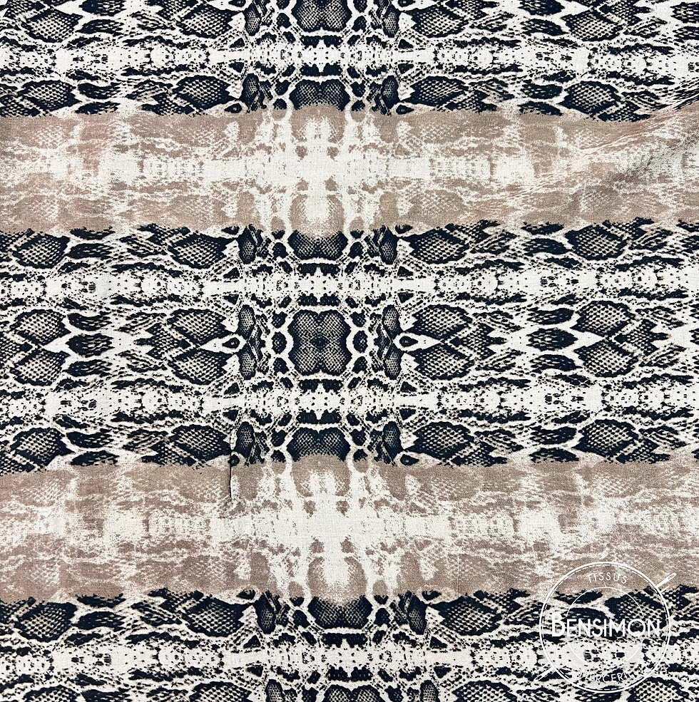 Miniature : Tissu coton viscose imprimée - Peau de bête X 50cm