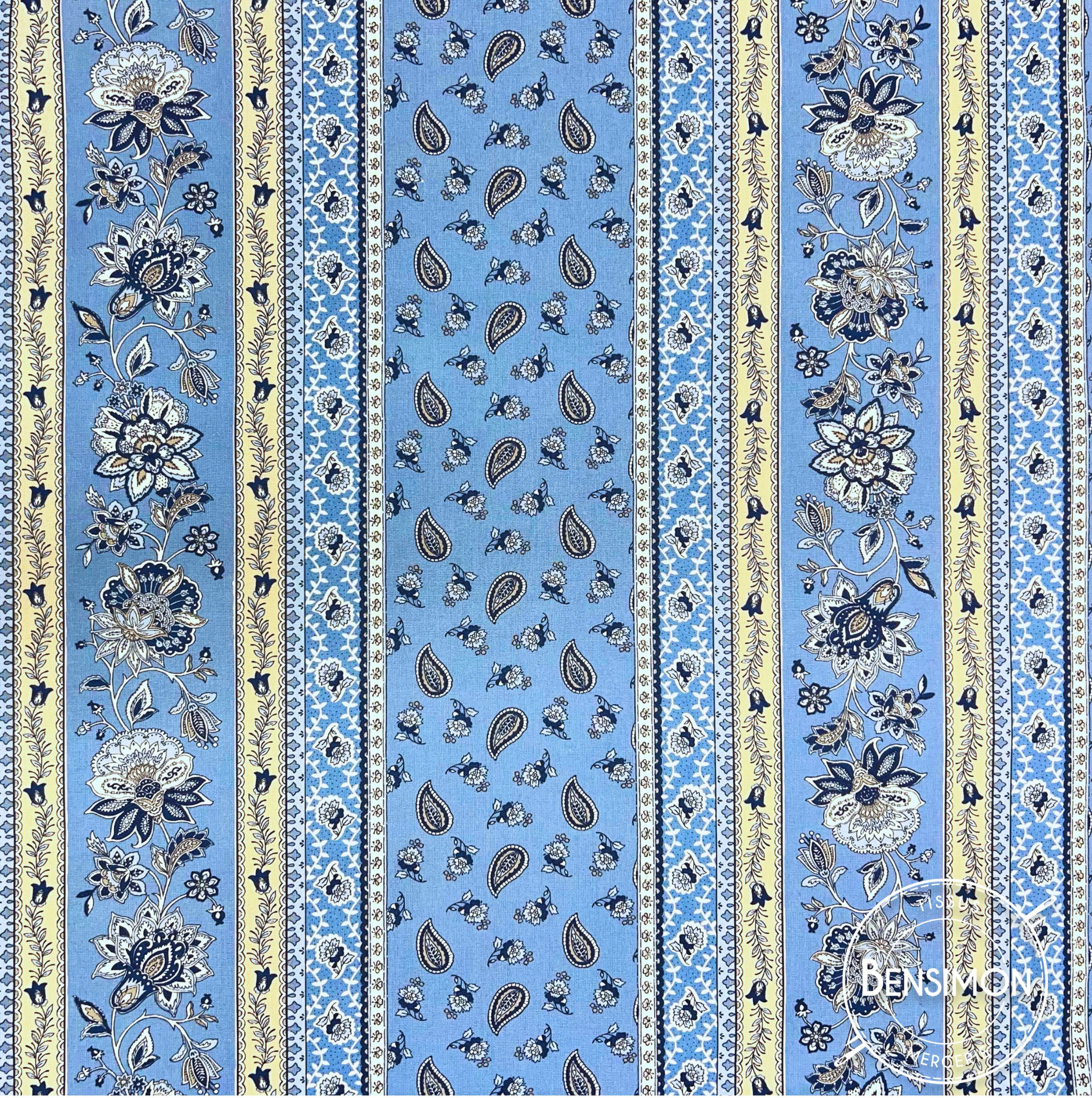 Tissu cretonne coton imprimés - Provençaux Rayures Arlesienne X 50cm