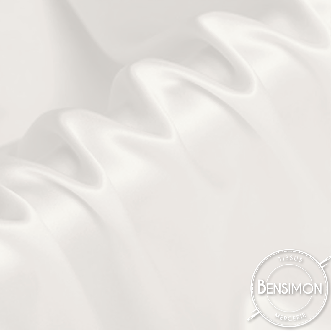 Tissu satin premium - Blanc Naturel X 1M