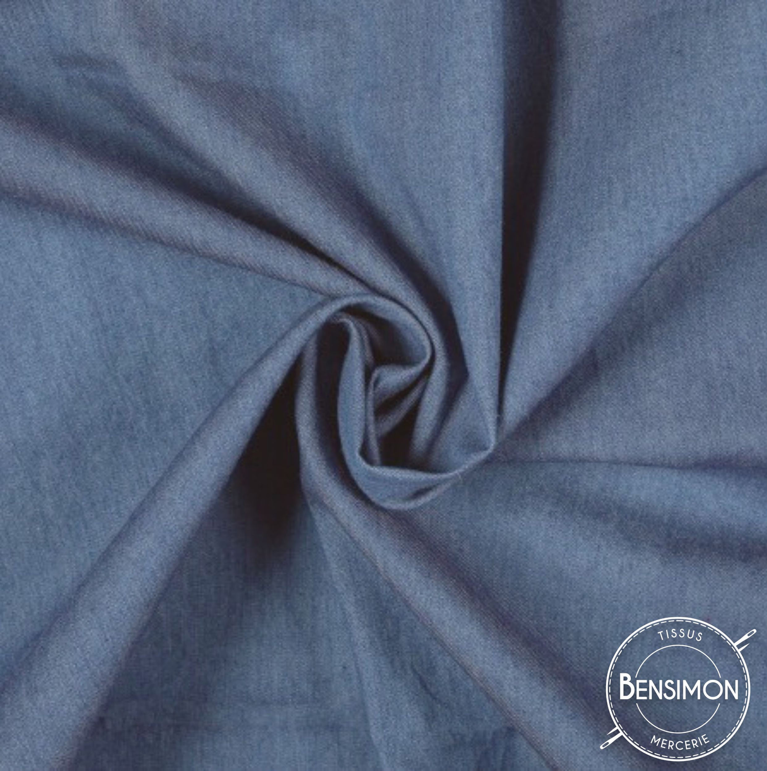 Tissu Jean léger Tencel - Bleu X 50cm