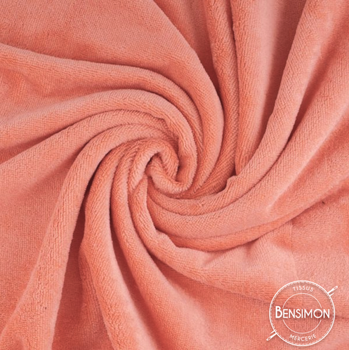 Tissu éponge Bambou OekoTex Marsala X 1M Tissus Bensimon