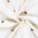 Double gaze coton imprimée - Coeurs brodés X 50cm