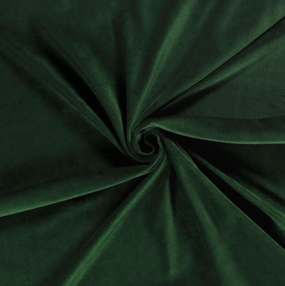 Tissu Velours ras - Vert bouteille X 1M