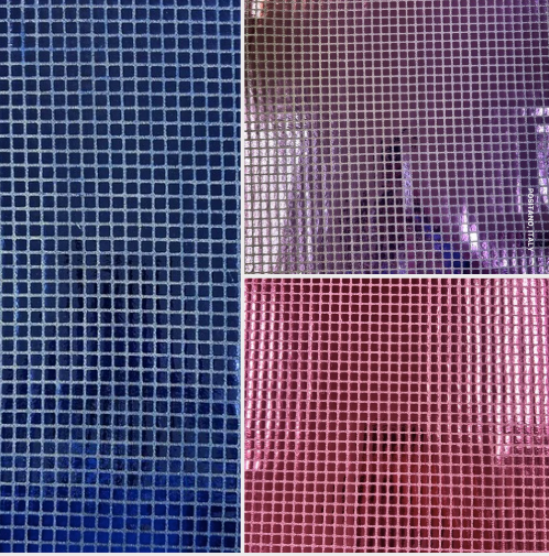 Tissu paillettes carrées 8 mm X 1 M