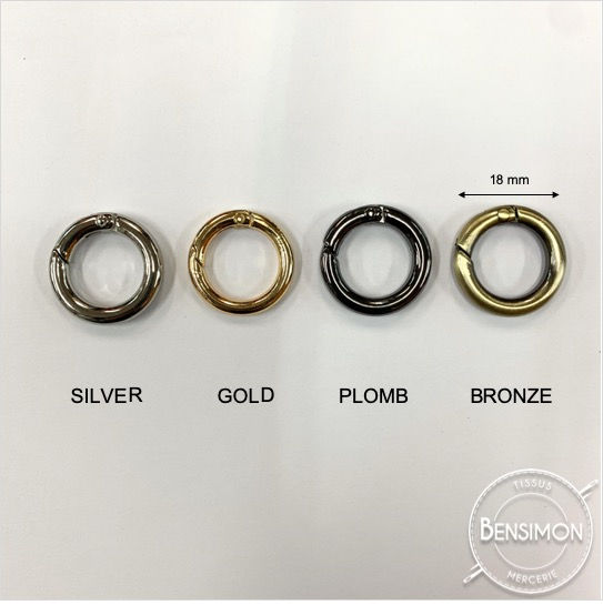 Miniature : Mousquetons ronds - 18mm