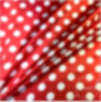 Tissu satin imprimé - Pois blanc fond rouge X 1M tissu minie