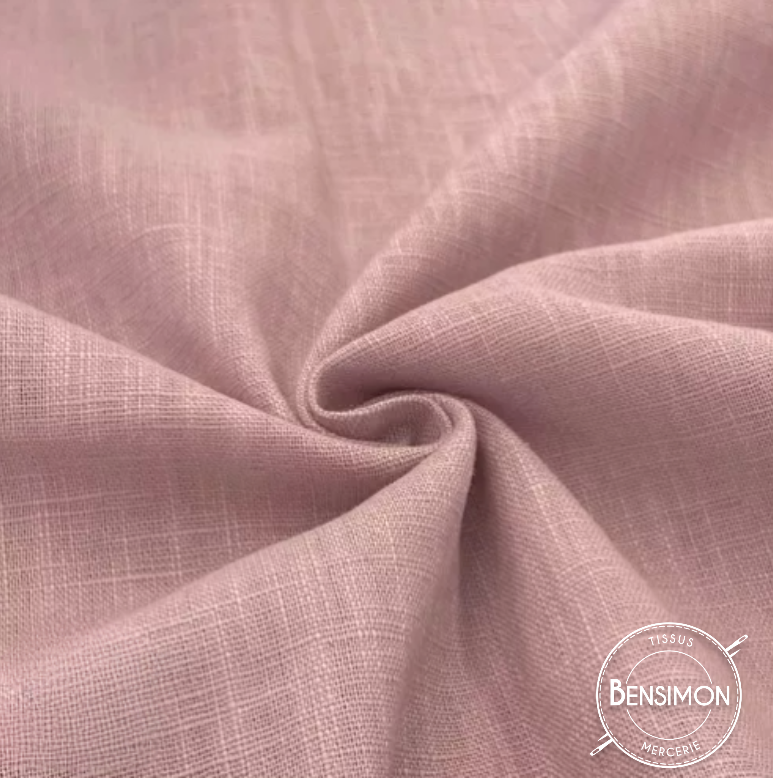 Tissu Lin lavé - Pétale X 50cm