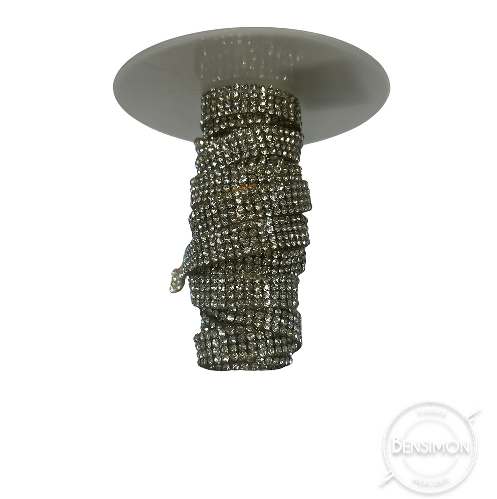 Miniature : Ruban strass plats thermocollant  x 1M