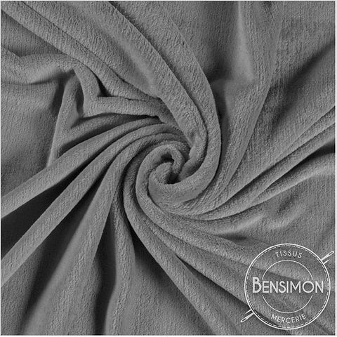 Tissu Pilou Gris moyen X 1M