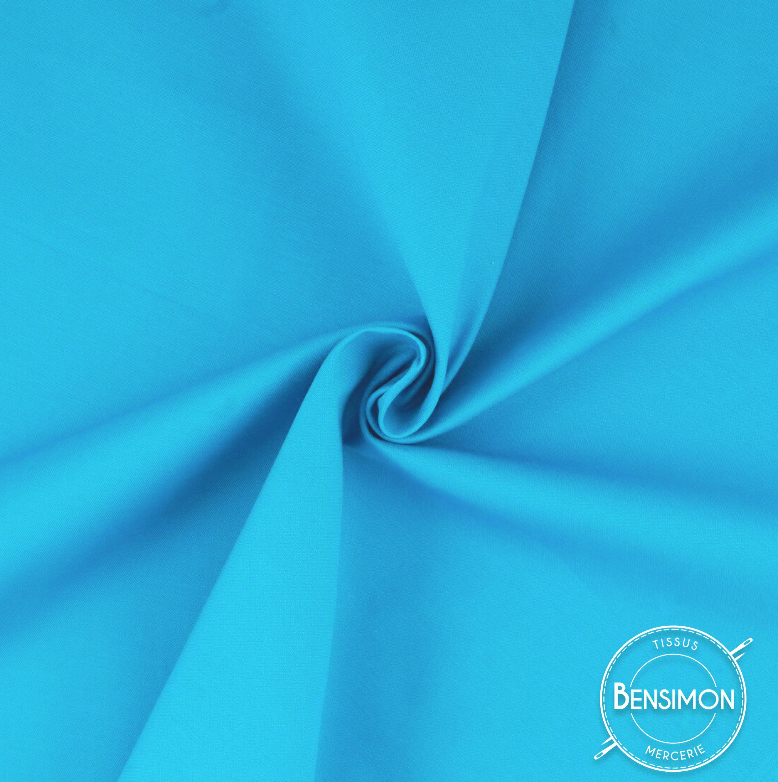 Tissu satin duchesse mat - Turquoise X 50cm