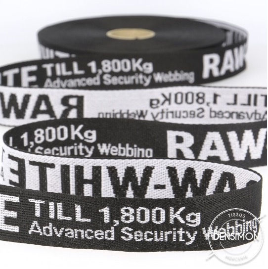 Galon style Off White 25mm noir
