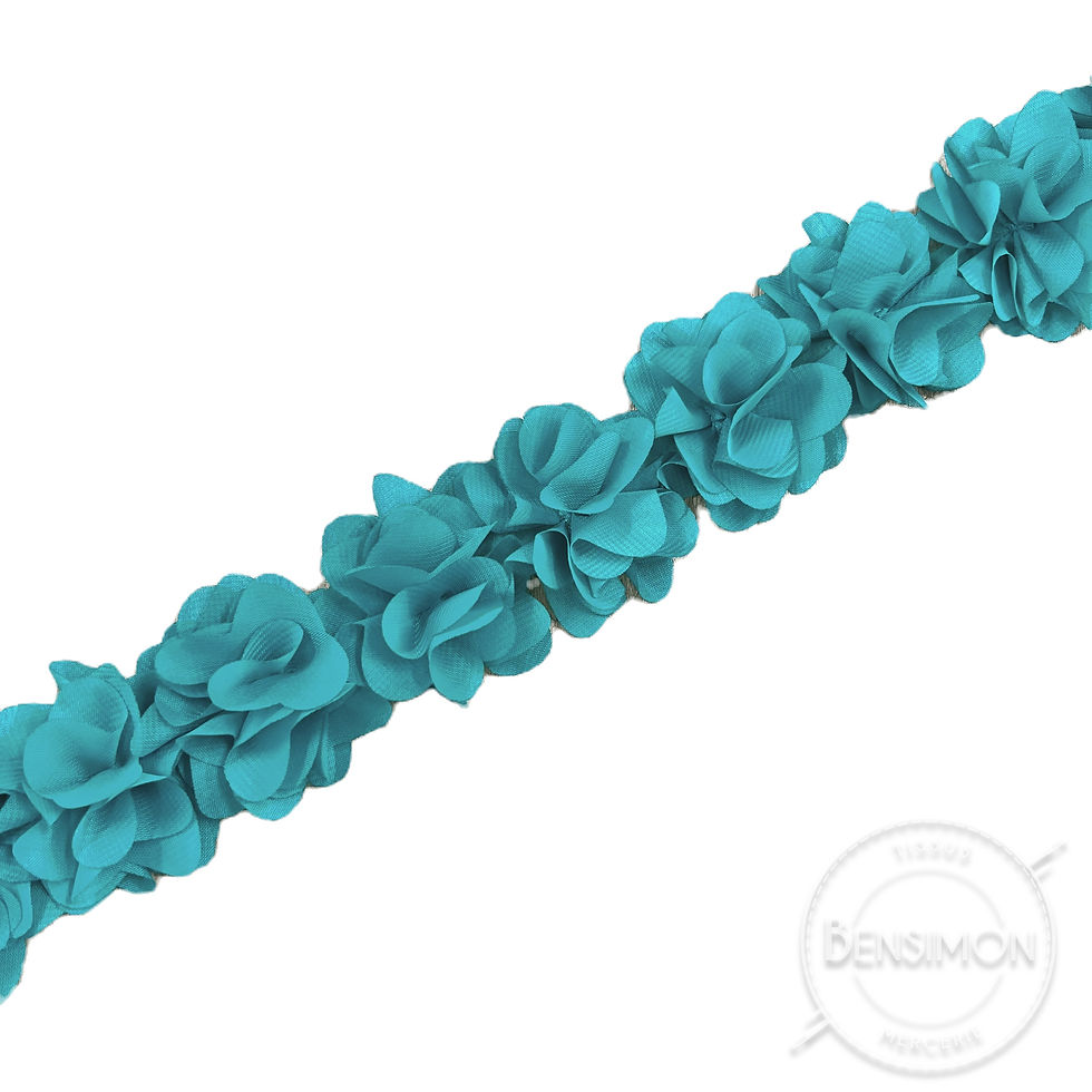 Miniature : Galon fleurs 6,5cm X 1M