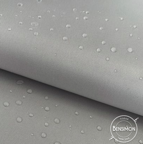 Tissu extérieur déperlant Gris moyen X 1M Tissus Bensimon