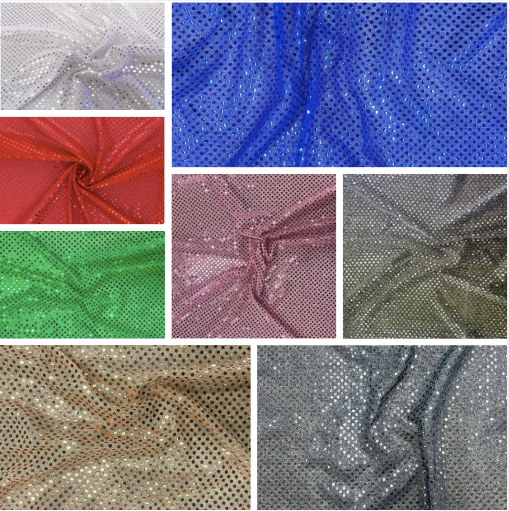 Tissu paillettes rondes 3mm X 1 M