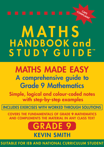 Maths Handbook & Study Guide Grade 9 | Clowder Bookstore