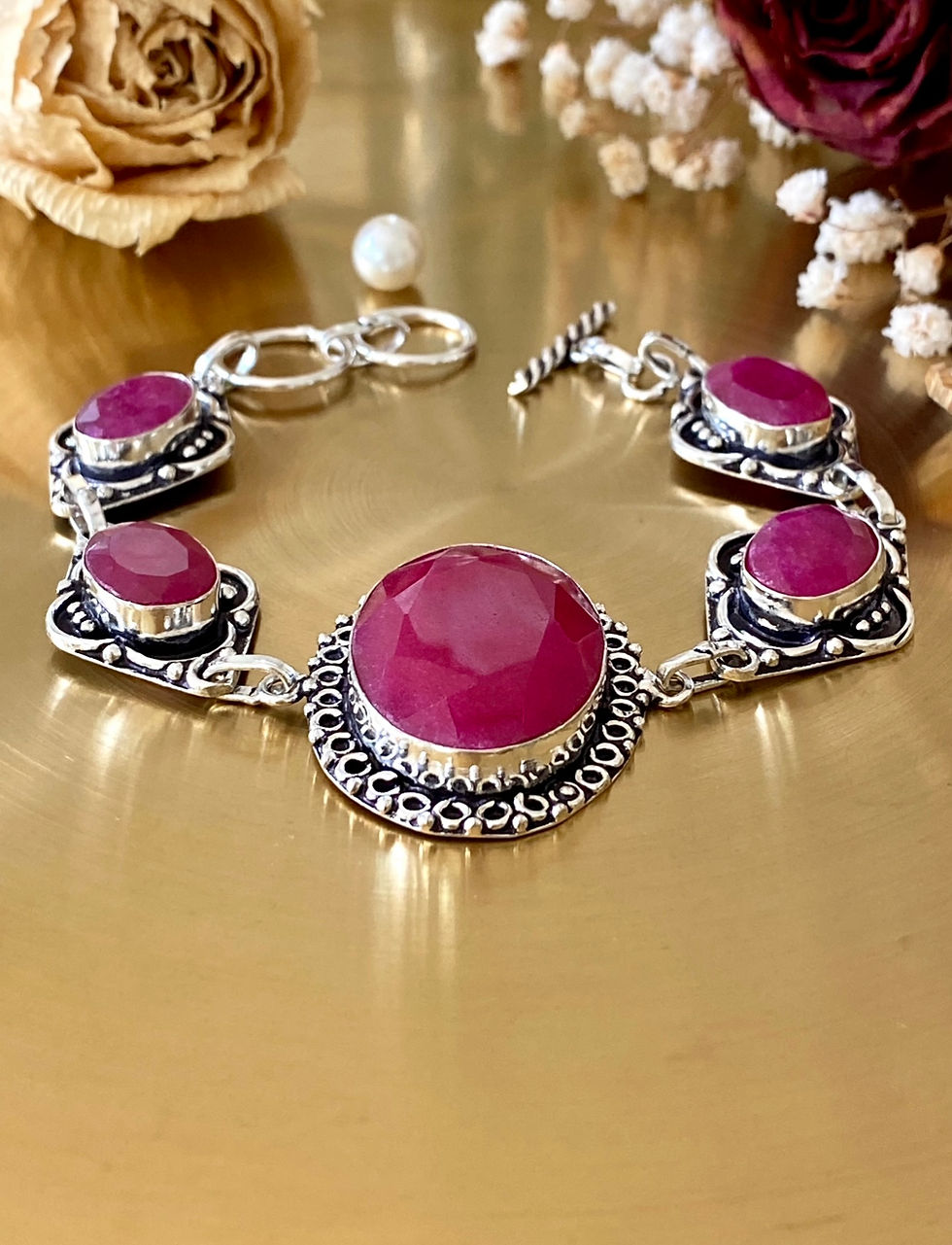 Thumbnail: Ruby Handcrafted Bracelet