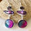 Thumbnail: Bicolor Tourmaline, Biwa Pearl And Amethyst Earrings