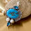 Thumbnail: Turquoise, Biwa Pearl And Blue Topaz Pendant