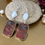 Thumbnail: Red Jasper And Moonstone Handcrafted Earrings