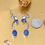 Thumbnail: Sapphire And Amethyst Handcrafted Earrings