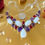 Thumbnail: Rainbow Moonstone, Amethyst And Garnet Cluster Necklace