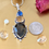Thumbnail: Smoky Topaz, Citrine And Blue Topaz Handcrafted Pendant+Chain