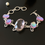 Thumbnail: Pink Topaz And Rainbow Fire Topaz Handcrafted Bracel